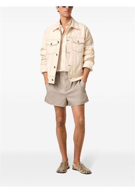 Giacca Trucker in beige chiaro Ami Paris - uomo AMI PARIS | HJK247DE0039136